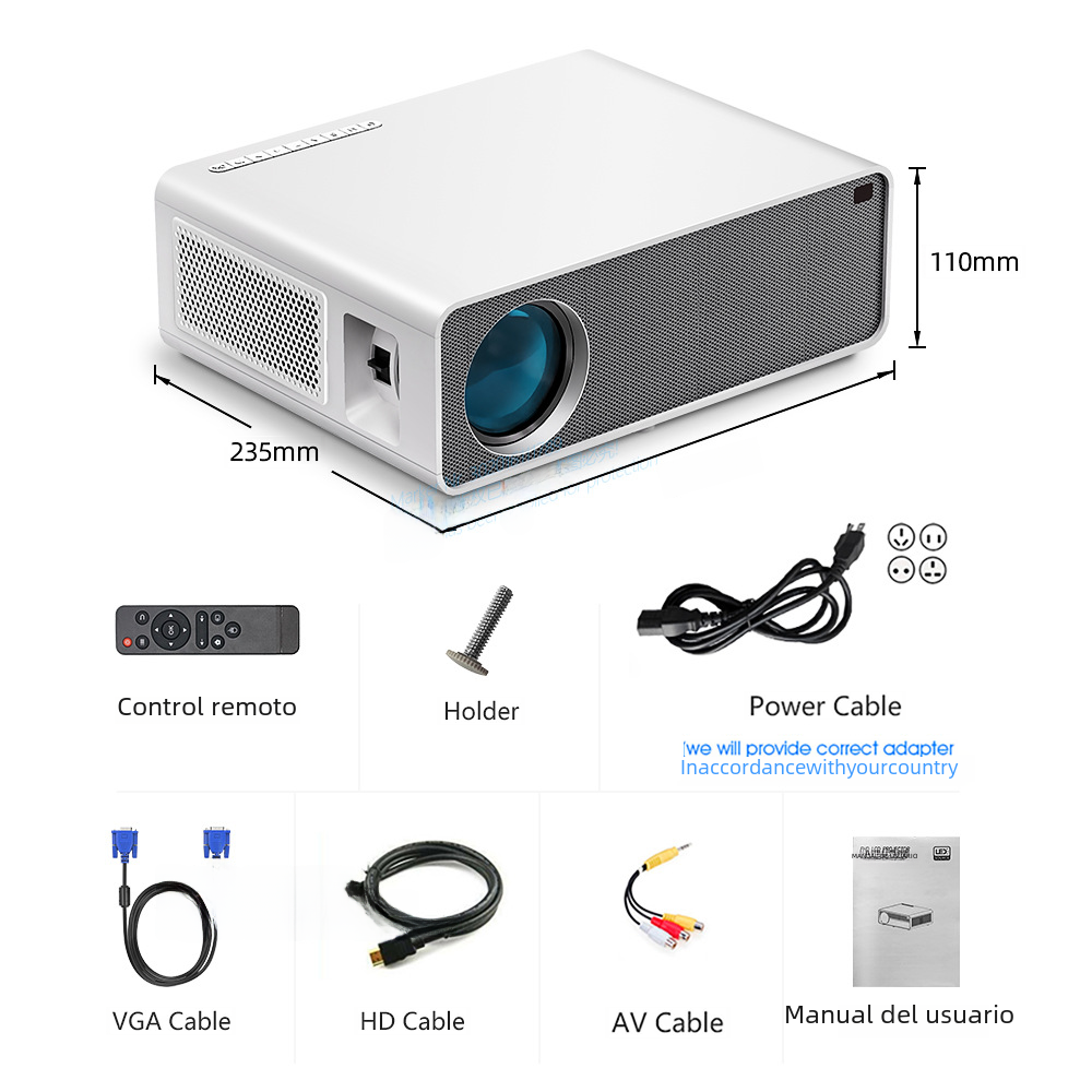 AKEY7 MAX HD Cinema Projector - outdoor movie projector